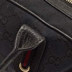 Pre Owned Gucci Black GG Canvas and Leather Princy Bag