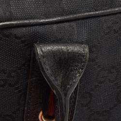Pre Owned Gucci Black GG Canvas and Leather Princy Bag