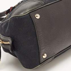 Pre Owned Gucci Black GG Canvas and Leather Princy Bag