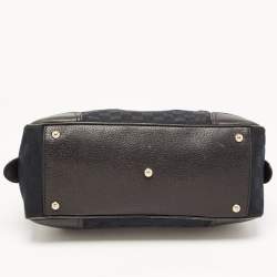 Pre Owned Gucci Black GG Canvas and Leather Princy Bag