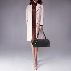 Pre Owned Gucci Black GG Canvas and Leather Princy Bag