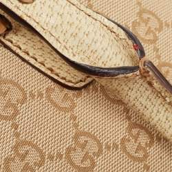 Pre Owned Gucci Beige/Cream GG Canvas and Leather Studded Tote