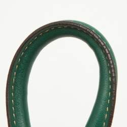 Gucci Beige/Green GG Canvas and Leather Wave Boston Bag