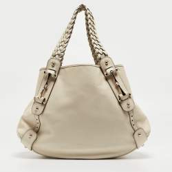 Pre Owned Gucci Of White Leather Pelham Hobo