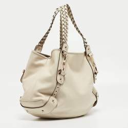 Pre Owned Gucci Of White Leather Pelham Hobo