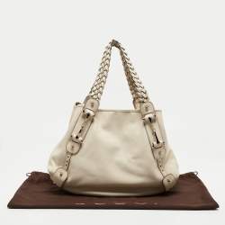Pre Owned Gucci Of White Leather Pelham Hobo