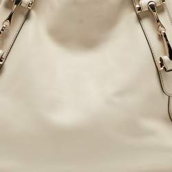 Pre Owned Gucci Of White Leather Pelham Hobo