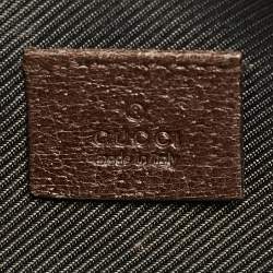 Pre Owned Gucci Beige/Brown GG Canvas and Leather Pochette Bag