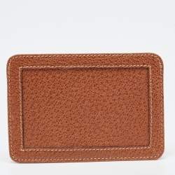 Pre Owned Gucci Brown Leather Card Holder