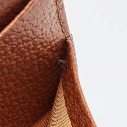 Pre Owned Gucci Brown Leather Card Holder