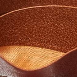 Pre Owned Gucci Brown Leather Card Holder