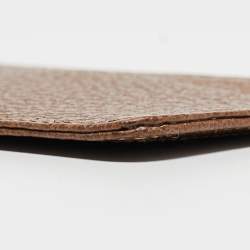 Gucci Brown GG Canvas and Leather Card Holder