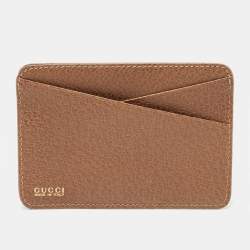 Gucci Brown Leather Slim Card Holder