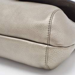 مملوكة مسبقًا Gucci Grey Leather Techno Horsebit Flap Bag