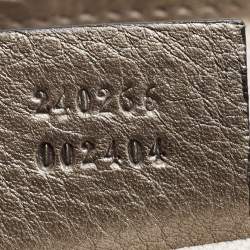 مملوكة مسبقًا Gucci Grey Leather Techno Horsebit Flap Bag