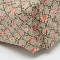 Pre Owned Gucci Beige GG Supreme Strawberry Canvas Diaper Bag
