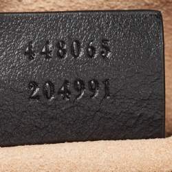 Gucci Black Matelasse Leather Mini GG Marmont Chain Shoulder Bag