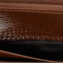 Gucci Brown/Beige GG Supreme Canvas and Leather Horsebit 1955 Flap Card Case