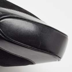 Pre Owned Gucci Black Suede and Leather Jackie O Hobo