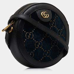 Pre Owned Gucci GG Marmont Round Velvet Crossbody Bag