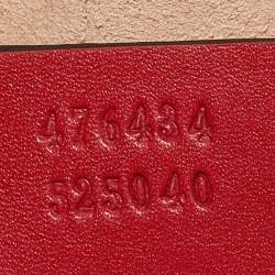 Gucci Red Matelassé Leather GG Marmont Belt Bag