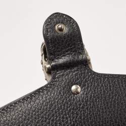 Gucci Black Leather Dionysus Crystals Wallet On Chain