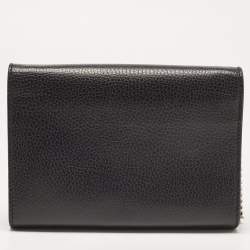 Gucci Black Leather Dionysus Crystals Wallet On Chain