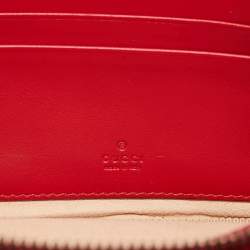 Gucci Red Matelassé Leather Mini GG Marmont Chain Crossbody Bag