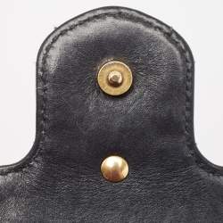 مملوكة مسبقًا Gucci Black Matelassé Leather Super Mini GG Marmont Shoulder Bag
