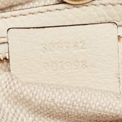 Pre Owned Gucci Off-White Leather Medium Chain Soho Shoulder Bag
