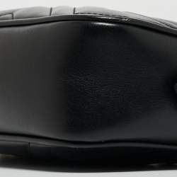 Pre Owned Gucci Black Matelassé Leather Mini GG Marmont Camera Bag