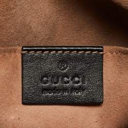 Pre Owned Gucci Black Matelassé Leather Mini GG Marmont Camera Bag