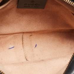 Pre Owned Gucci Black Matelassé Leather Mini GG Marmont Camera Bag