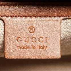 Pre Owned Gucci Brown Ombre Leather Medium Lady Web Shoulder Bag