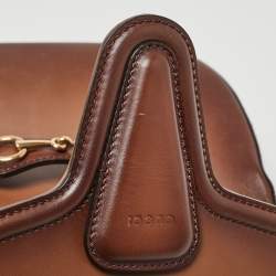 Pre Owned Gucci Brown Ombre Leather Medium Lady Web Shoulder Bag