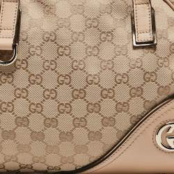 مملوكة مسبقًا Gucci Beige GG Canvas and Leather New Britt Satchel