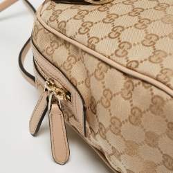 مملوكة مسبقًا Gucci Beige GG Canvas and Leather New Britt Satchel