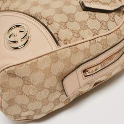 مملوكة مسبقًا Gucci Beige GG Canvas and Leather New Britt Satchel