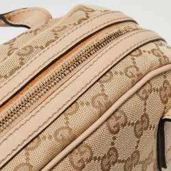 مملوكة مسبقًا Gucci Beige GG Canvas and Leather New Britt Satchel