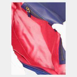 Pre Owned Gucci Marmont -  Women's Fabric Cross Body Bag - Navy - One Size