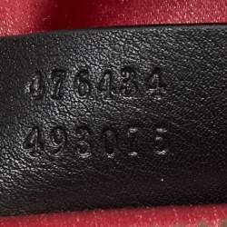 Pre Owned Gucci Black Matelassé Velvet GG Marmont Belt Bag