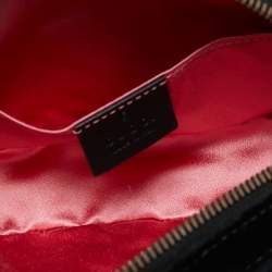 Pre Owned Gucci Black Matelassé Velvet GG Marmont Belt Bag