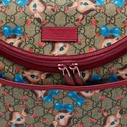Gucci Beige/Ebony Fawn Print GG Canvas Original Baby Changing Bag