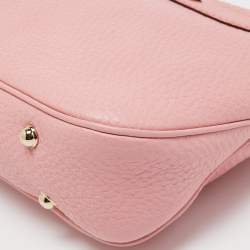 Pre Owned Gucci Pink Leather Anita Bamboo Hobo