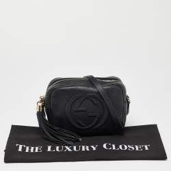 Pre Owned Gucci Black Leather Small Soho Disco Crossbody Bag