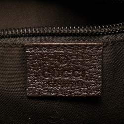 Gucci Beige/Brown GG Canvas and Leather Zip Hobo