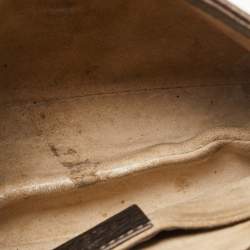 مملوكة مسبقًا حقيبة كروس غوتشي 1973 بسلسلة جلد أخضر داكن صغيرة