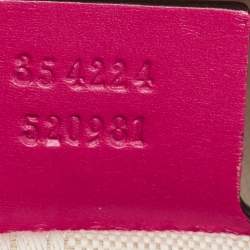 Pre Owned Gucci Fuchsia Diamante Leather Dome Satchel