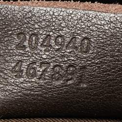 Pre Owned Gucci Beige/Brown GG Canvas and Leather D Ring Hobo