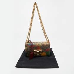 Pre Owned Gucci Multicolor Tian GG Supreme Canvas Small Padlock Shoulder Bag